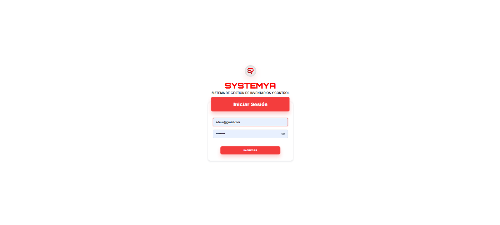 Inicio de sesión de Systemya POS